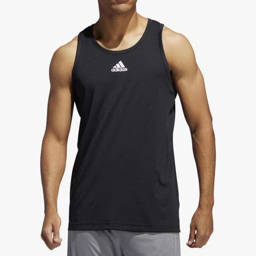 NWT Adidas Black 3G Basketball Heathered Tank Top